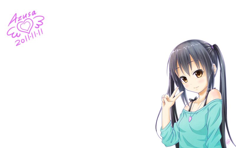 anime girl with peace sign