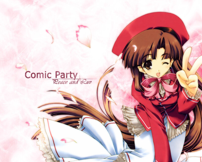 Anime girl with peace sign