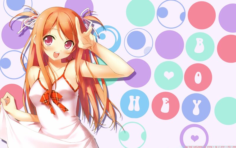 anime girl with peace sign