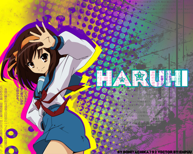 Anime girl with peace sign