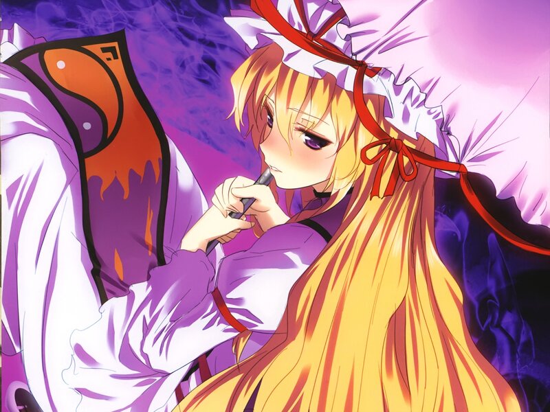 anime girl with pen