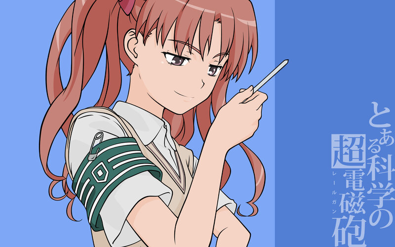 anime girl with pen