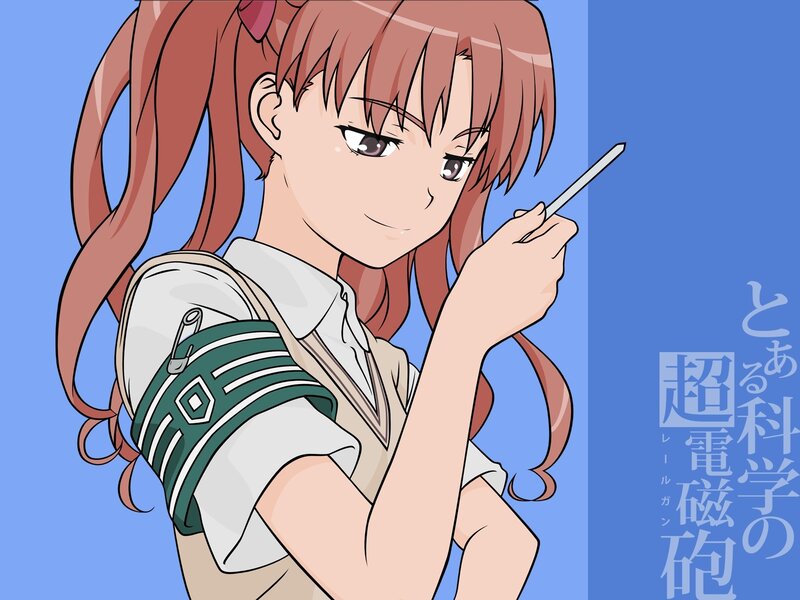 Anime girl with pencil