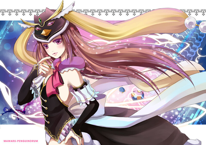 Anime Girl with Penguin Mask