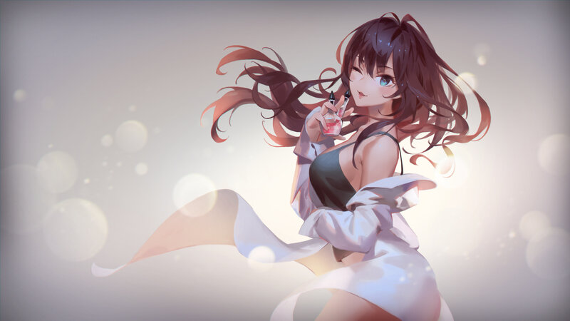 Anime Girl with Perfume