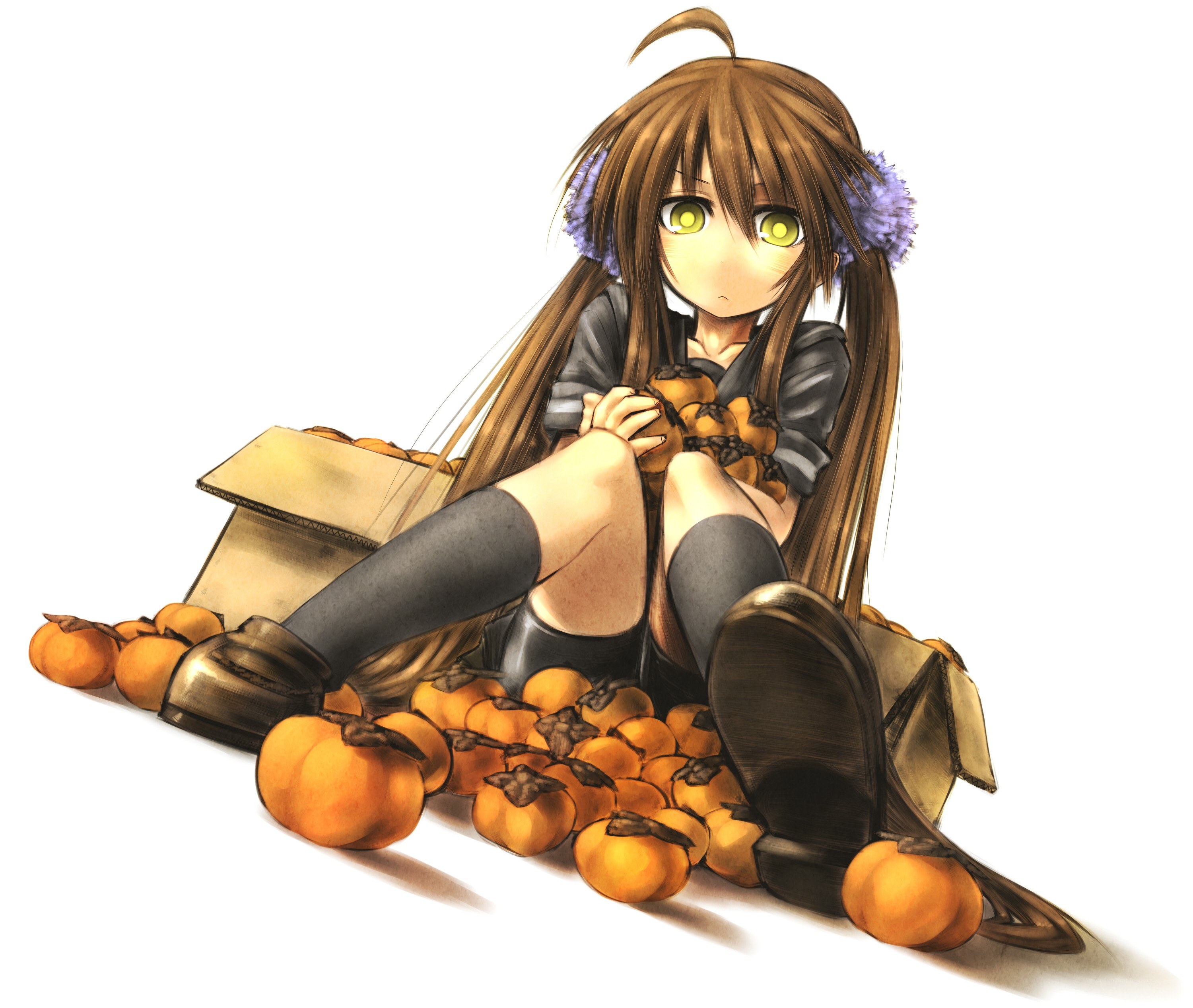anime girl with persimmons