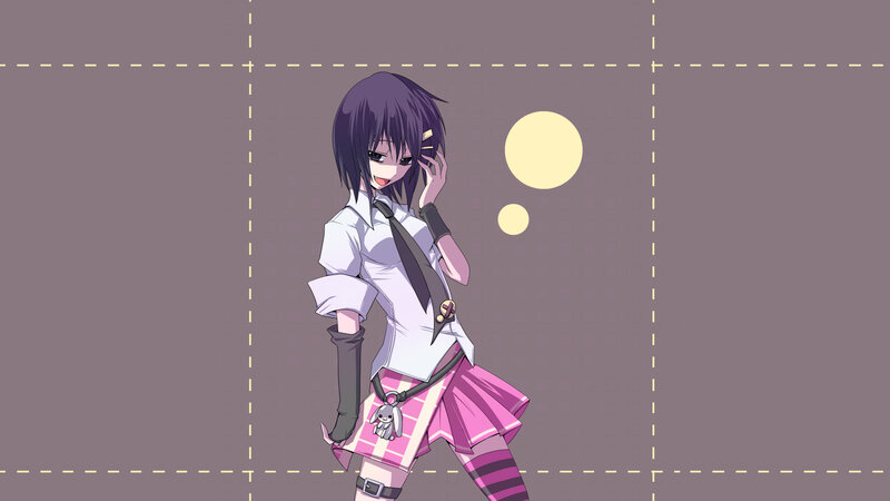 anime girl with phone