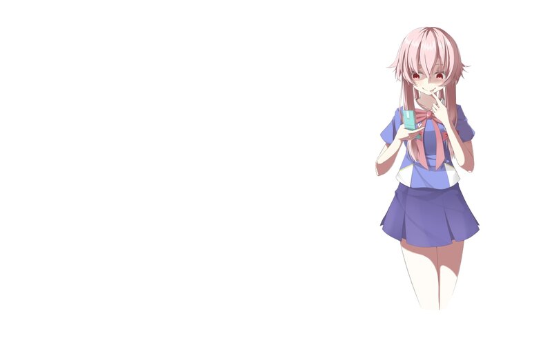 anime girl with phone