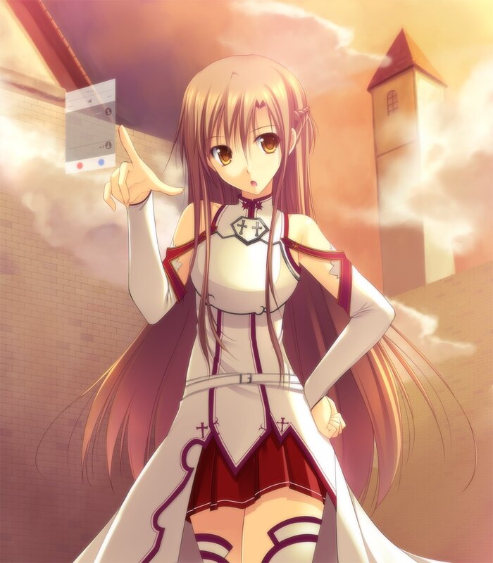 anime girl with phone