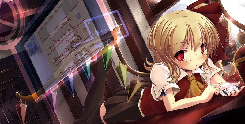 Anime girl with phone