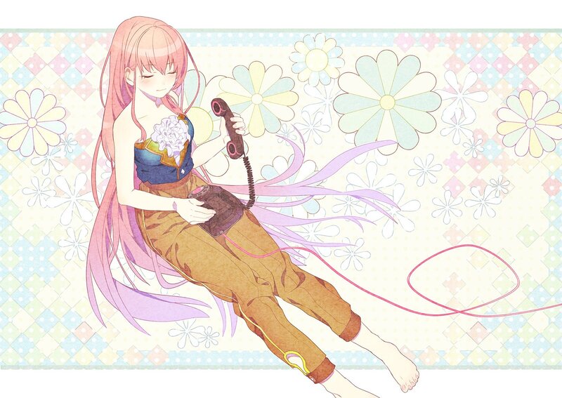 Anime girl with phone
