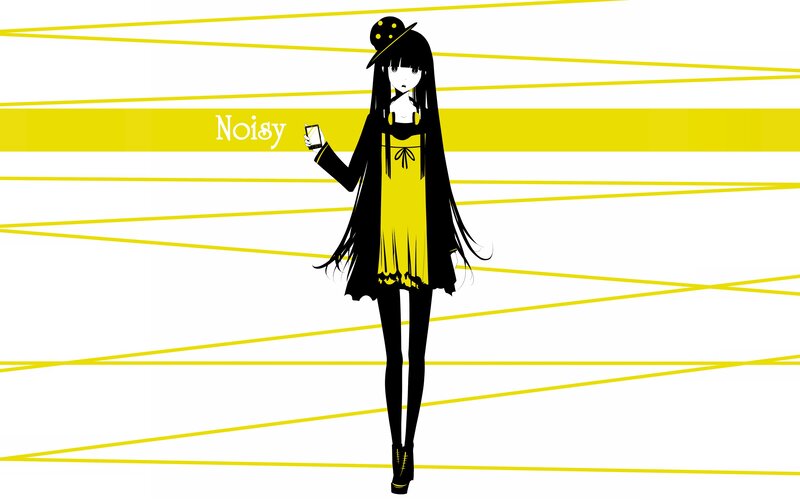 Anime girl with phone