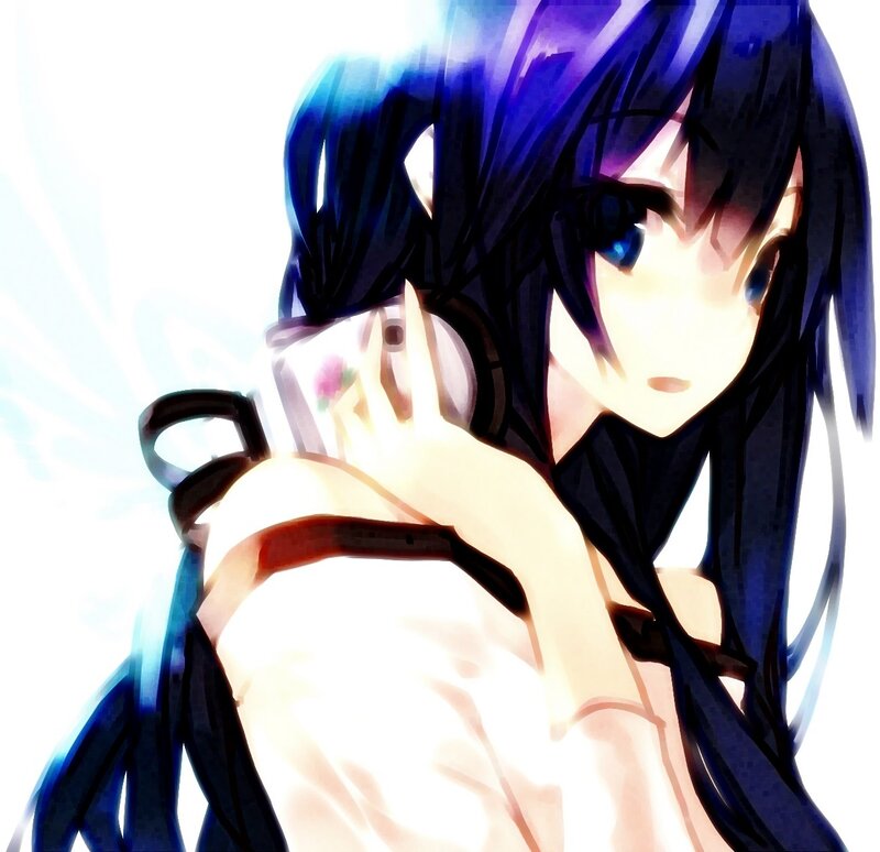 anime girl with phone