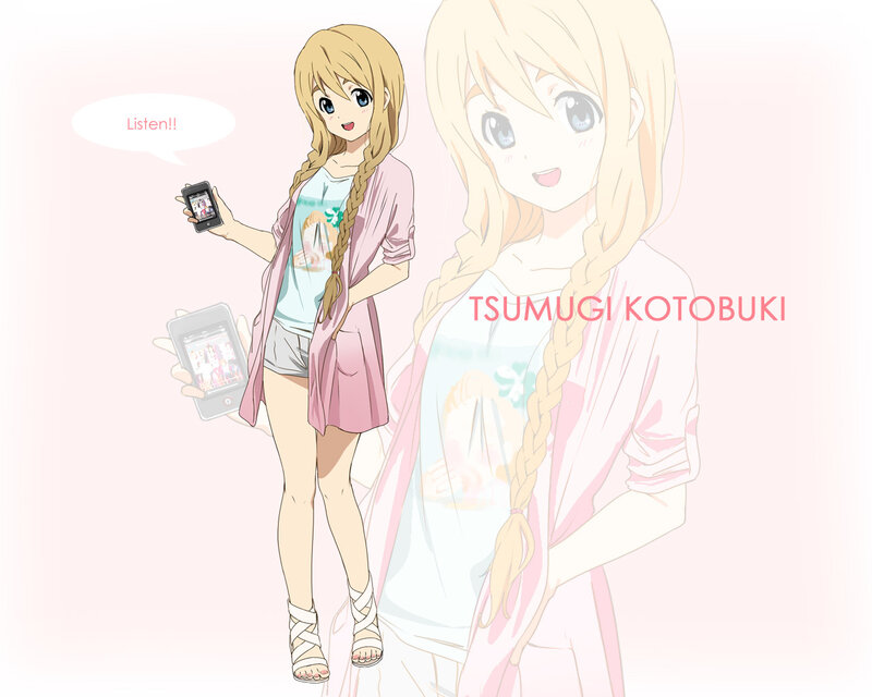 Anime girl with phone