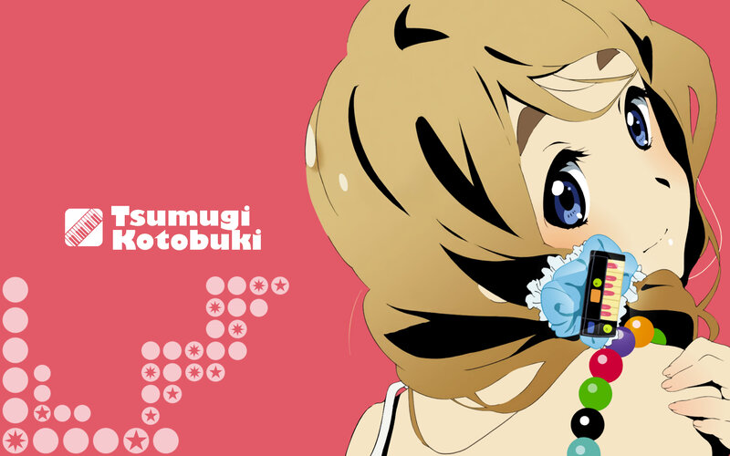 Anime Girl with Phone — Pink, Playful, Beads, Blue Eyes
