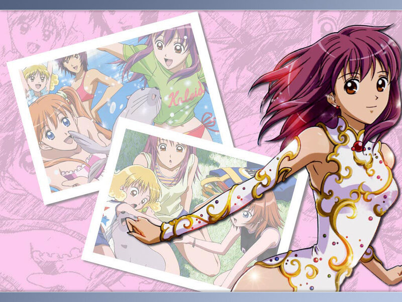 Anime girl with photos