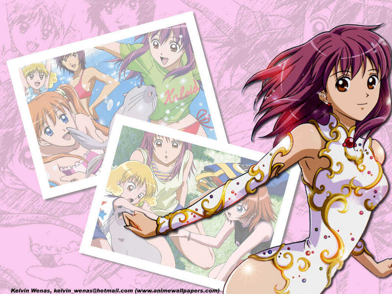 Anime girl with photos