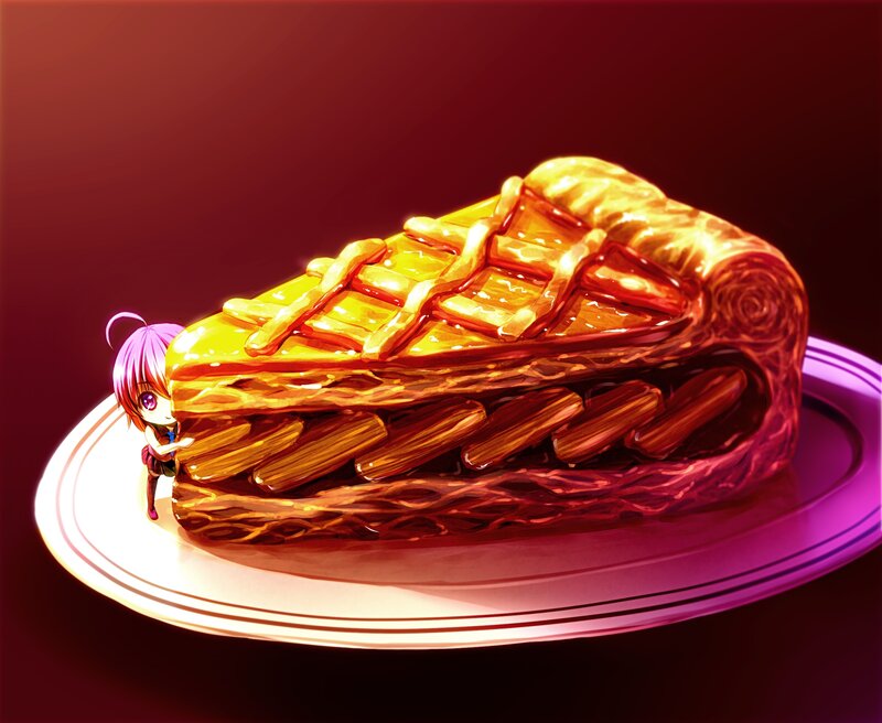 Anime Girl with Pie