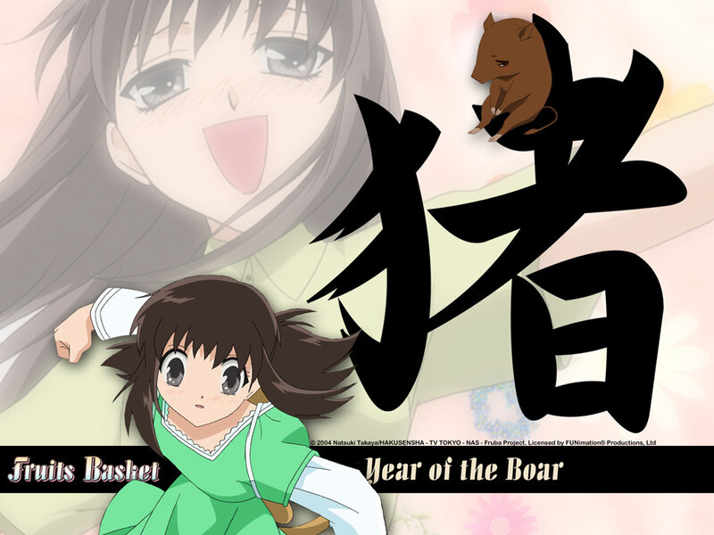 Anime Girl with Pig — Green