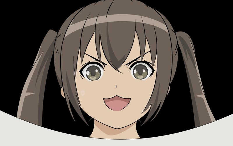 anime girl with pigtails