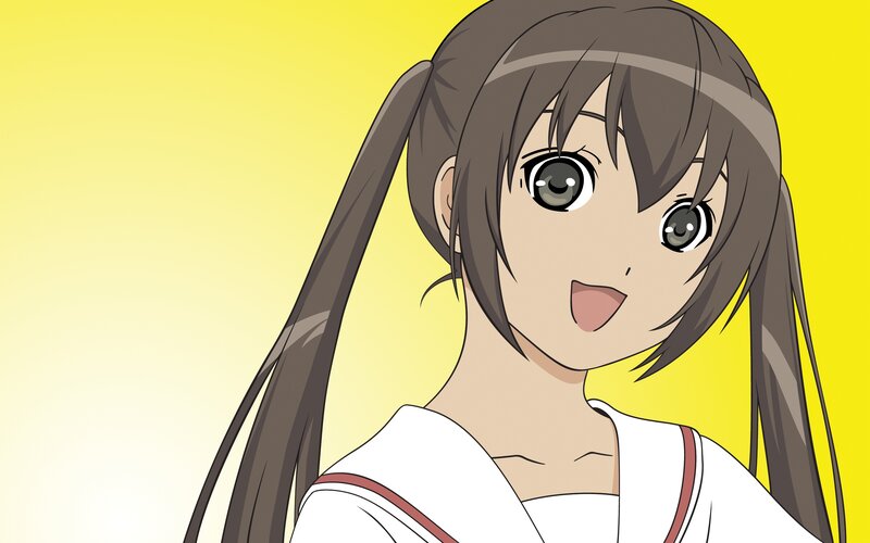 anime girl with pigtails