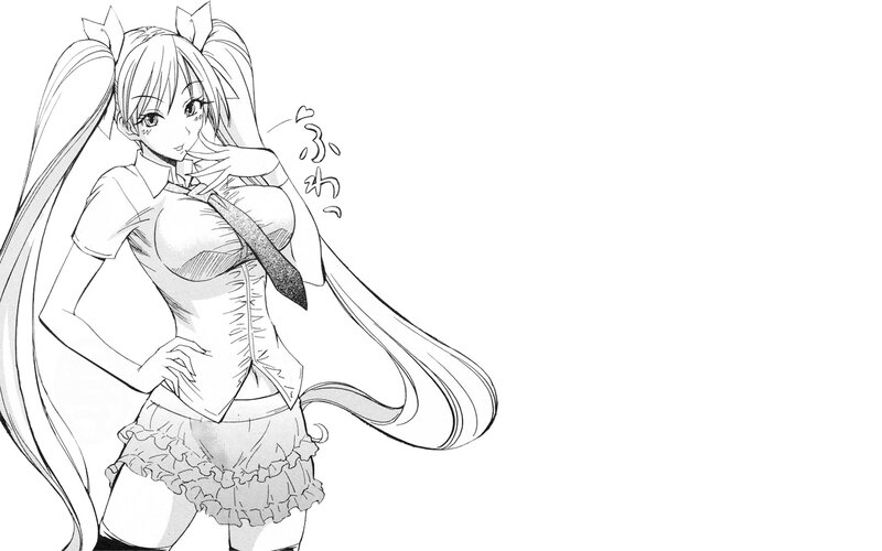 anime girl with pigtails