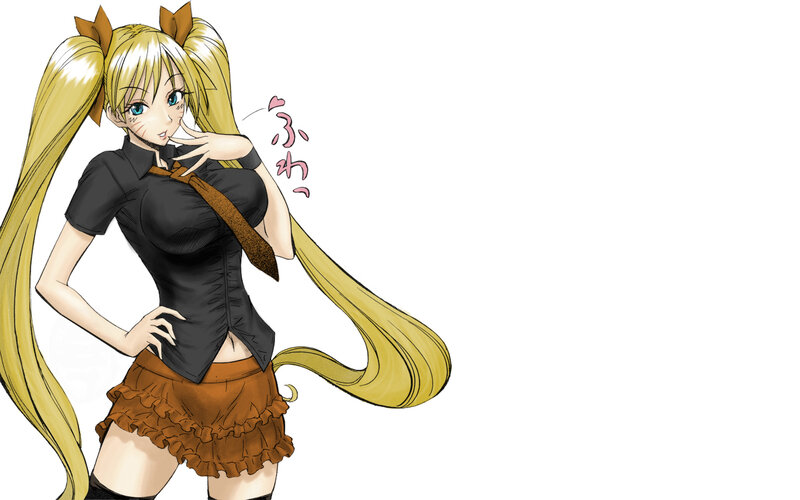 anime girl with pigtails