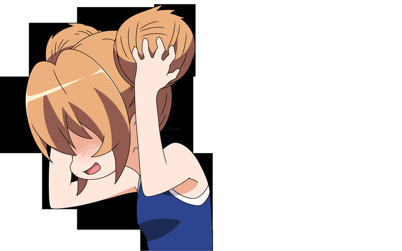 anime girl with pigtails