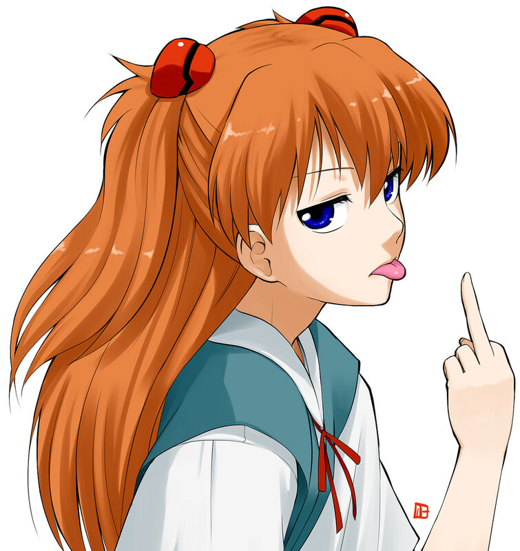 anime girl with pigtails