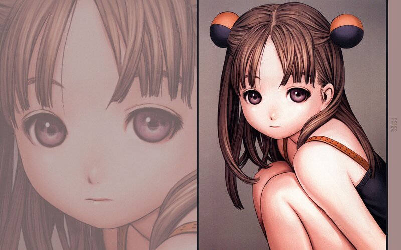 anime girl with pigtails