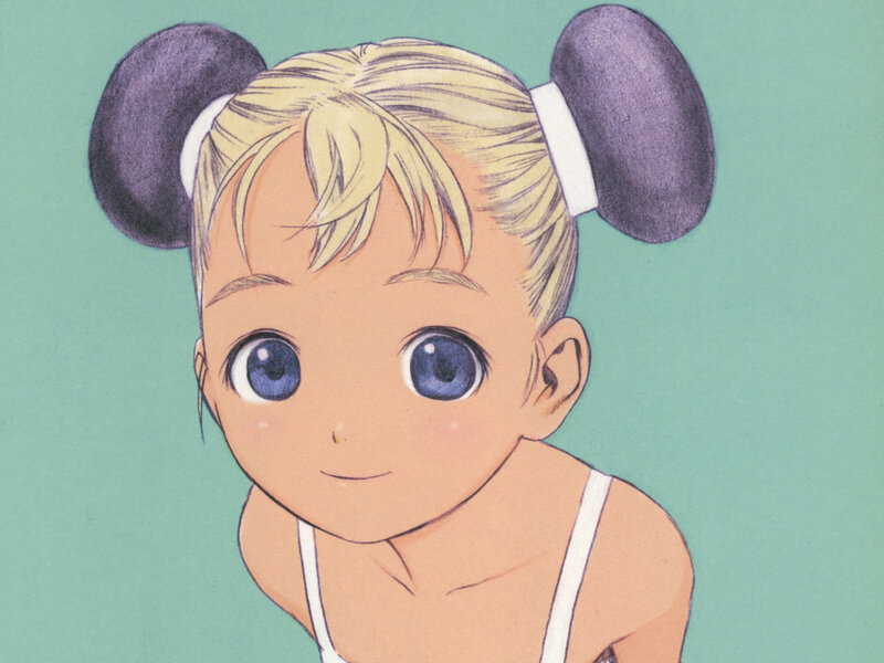 anime girl with pigtails
