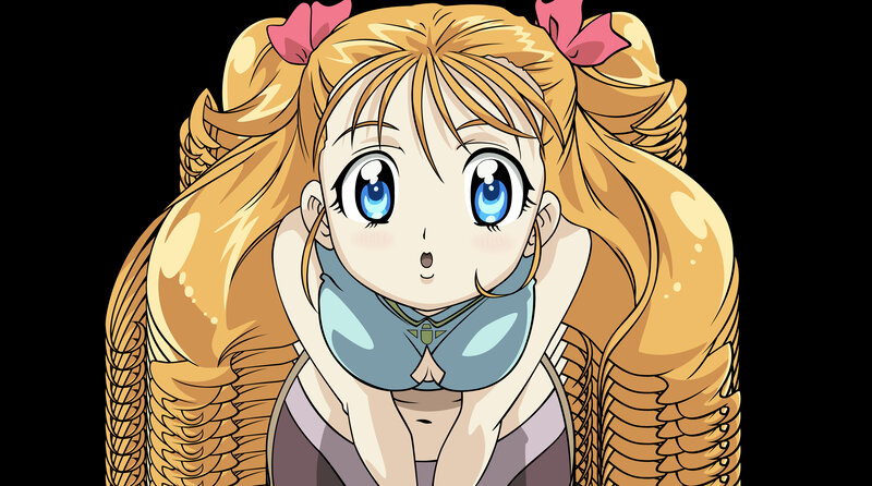anime girl with pigtails