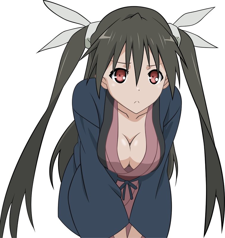 anime girl with pigtails