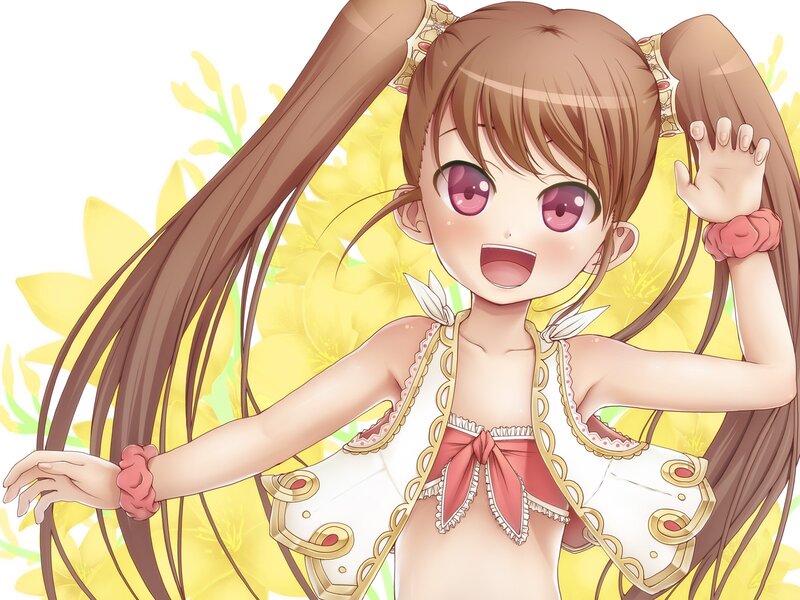 anime girl with pigtails
