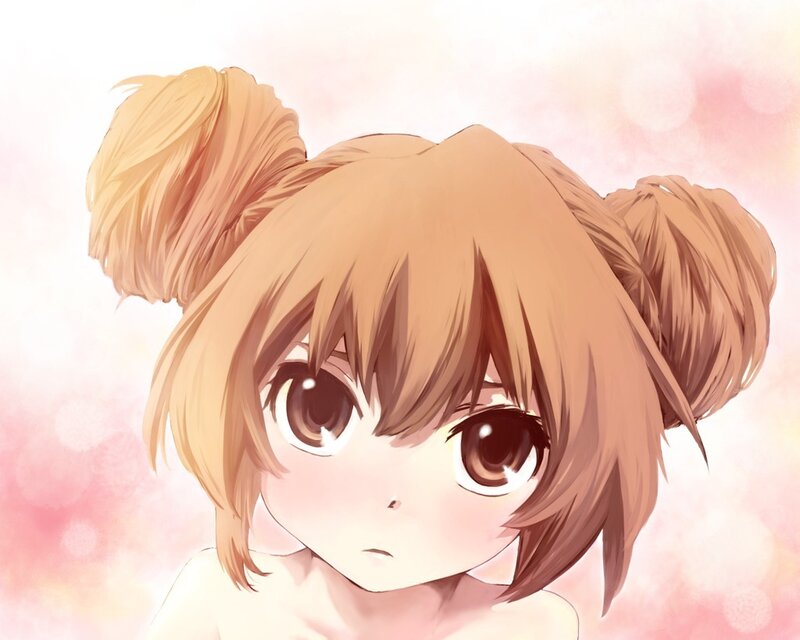 anime girl with pigtails