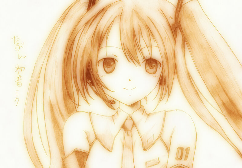 Anime girl with pigtails