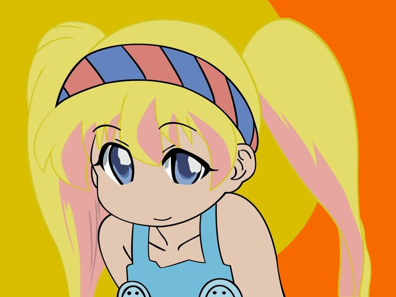 anime girl with pigtails