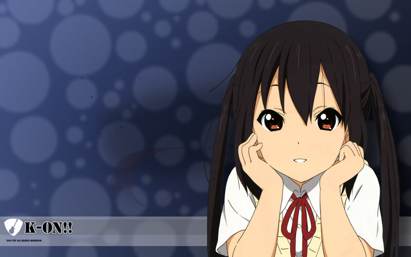 Anime Girl with Pigtails — Blue, Calm