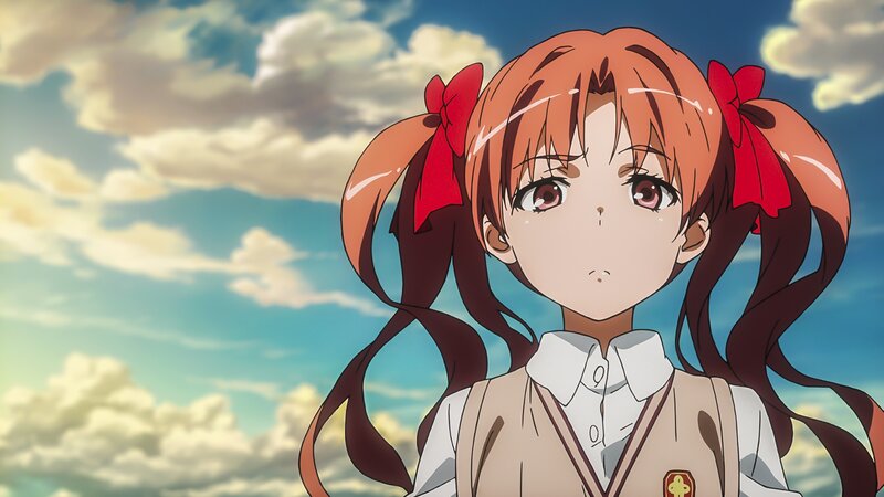 Anime Girl with Pigtails — Blue, Serene, Afternoon