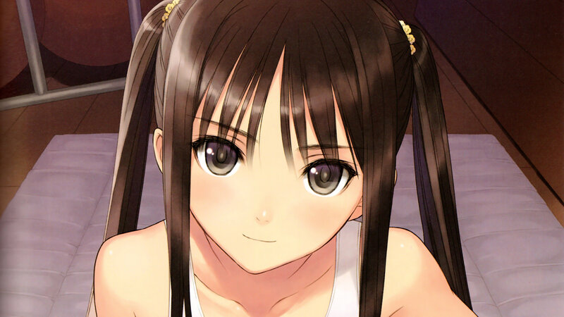 Anime Girl with Pigtails — Brown, Calm