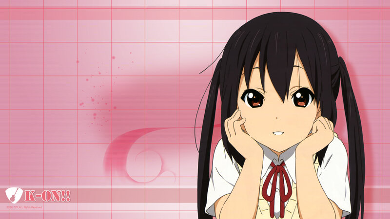 Anime Girl with Pigtails — Pink, Calm, School Uniform