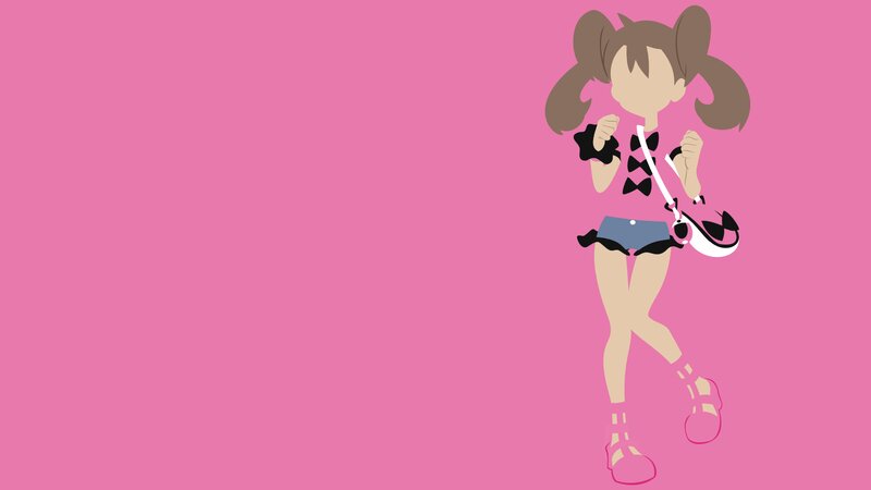 Anime Girl with Pigtails — Pink, Playful, Vector Art