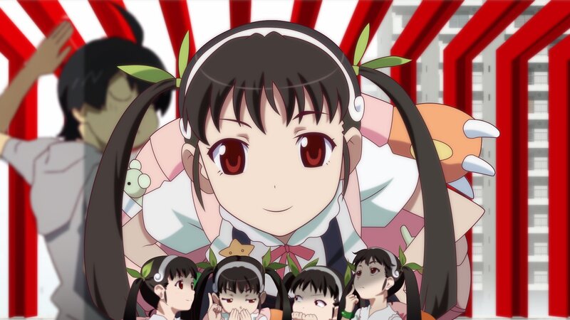 Anime Girl with Pigtails — Red, Playful, Afternoon