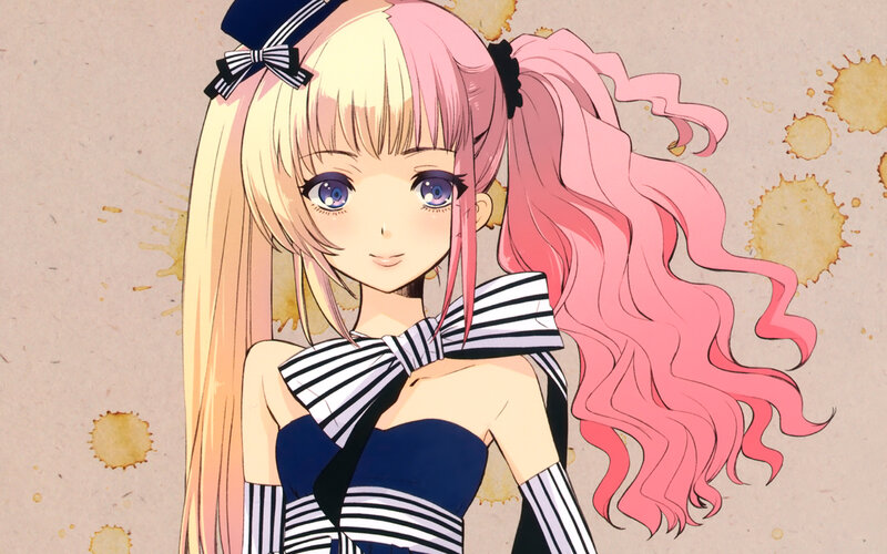 Anime Girl with Pink and Blonde Hair