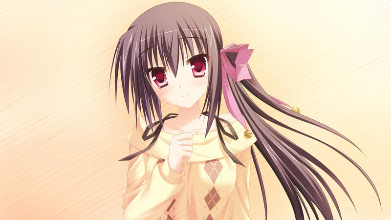 anime girl with pink bow