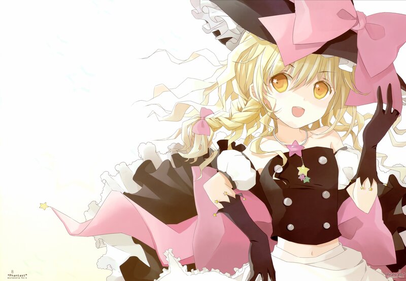 anime girl with pink bow