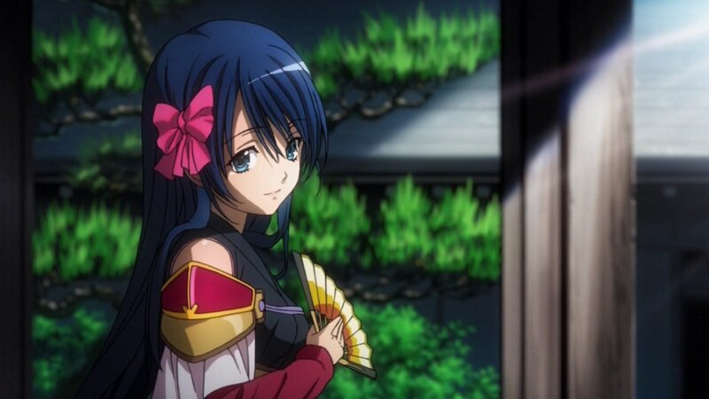 anime girl with pink bow