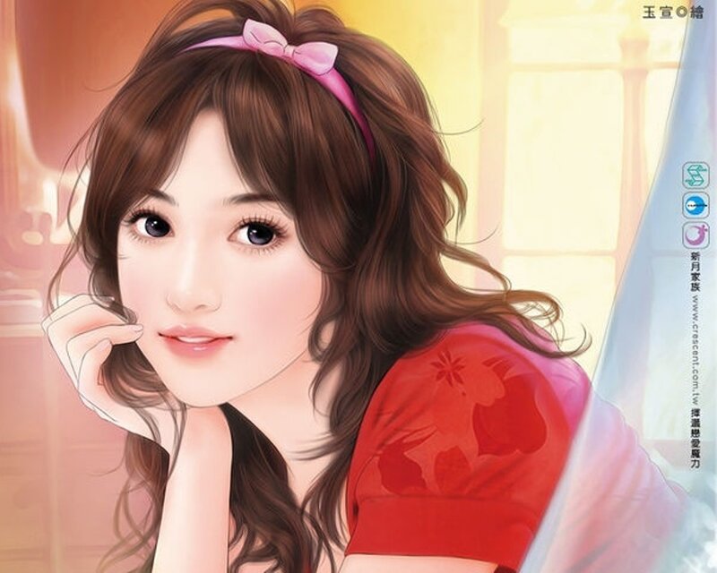 anime girl with pink bow