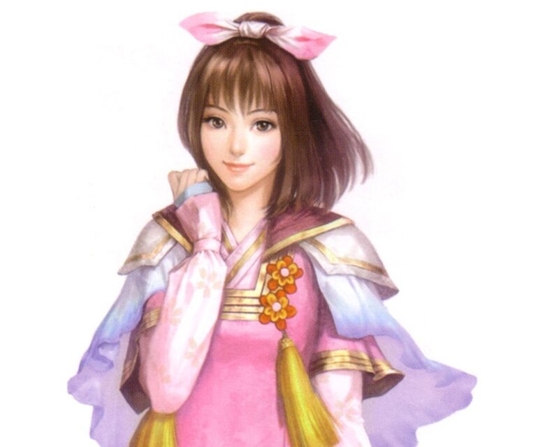 Anime Girl with Pink Bow — Calm
