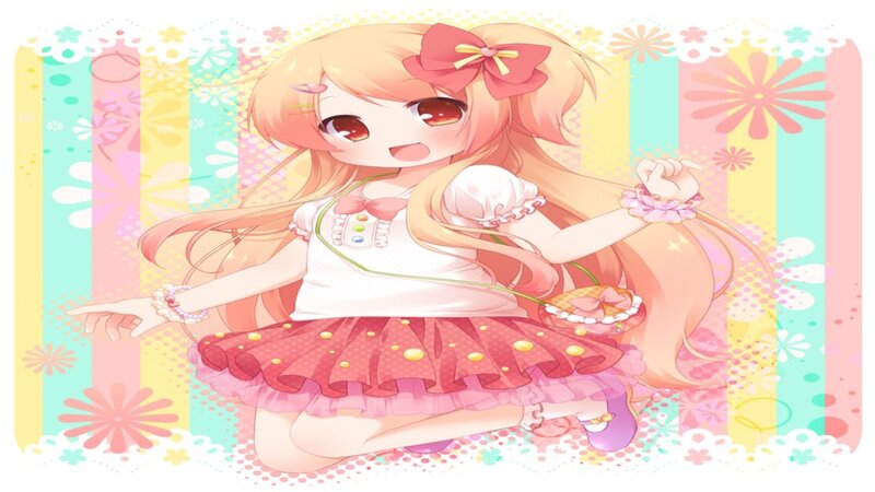 Anime Girl with Pink Bow — Playful